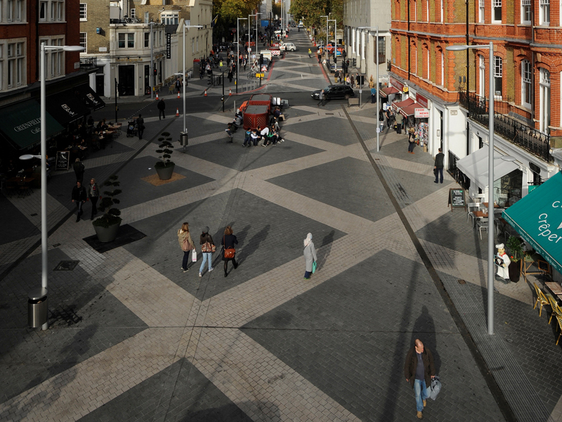 "Shared Surface" in Exhibition Road